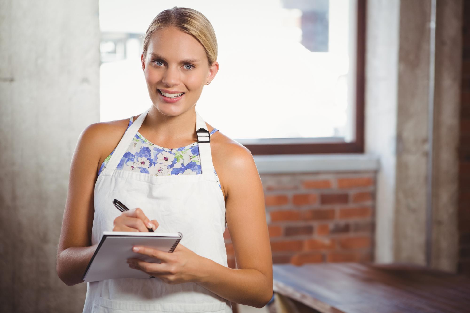portrait operations manager with clipboard